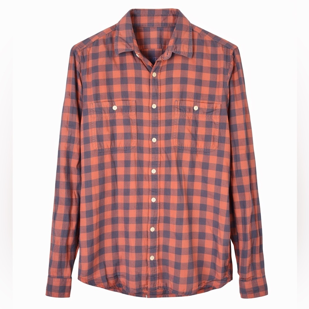 J. Crew Flannel Slim Fit Shirt - Orange and Blue